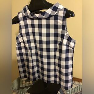 Talbots Navy & White top